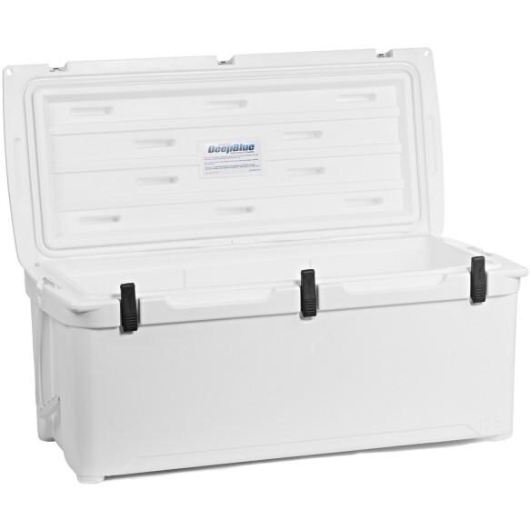 Engel 123-Quart DeepBlue Roto-Molded High-Performance Cooler - Left View Open thumbnail