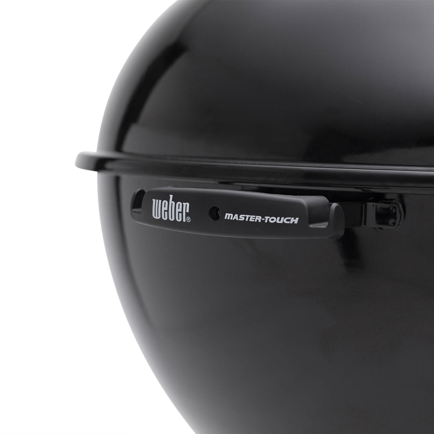 Weber 1500064 Master Touch 26-Inch Charcoal Grill With Gourmet BBQ System Cooking Grate in Black - Handle - White Background thumbnail