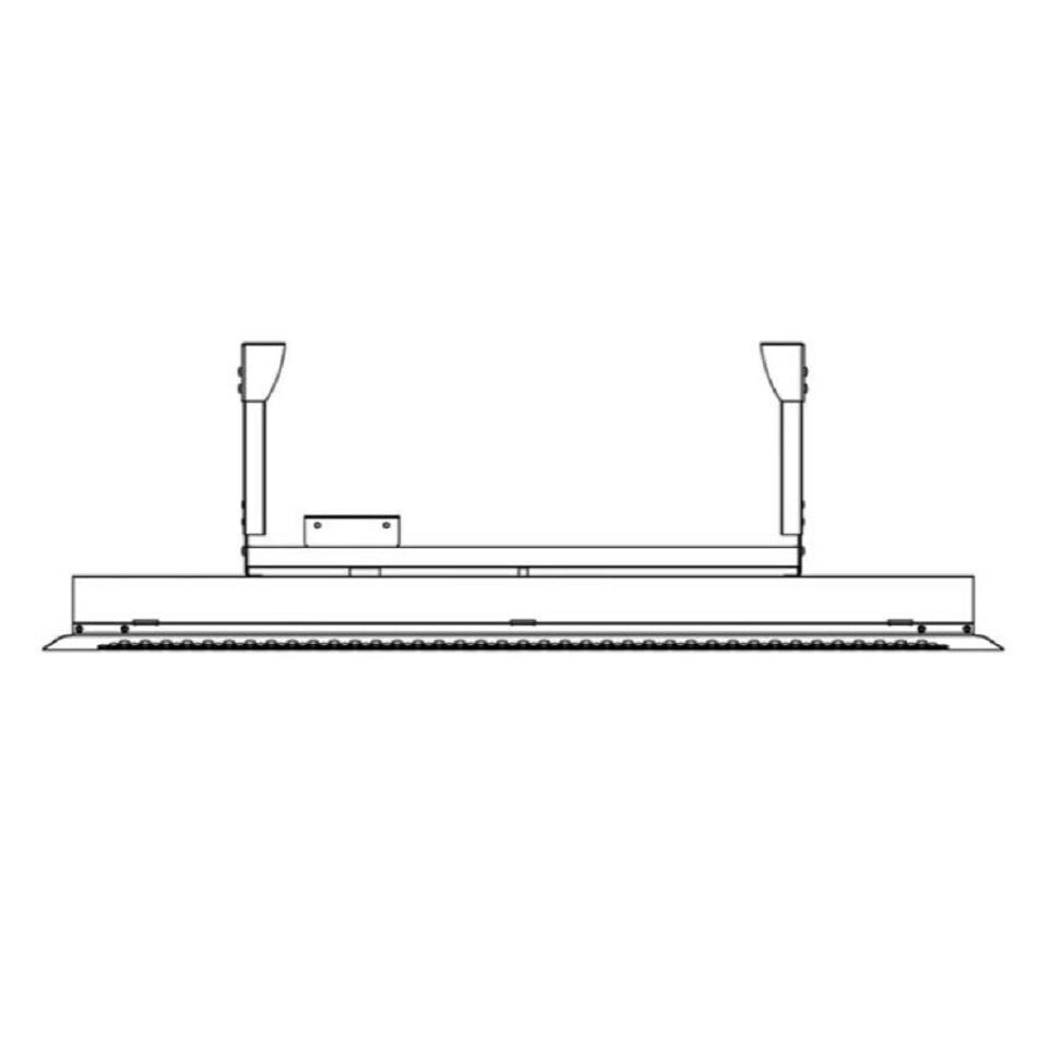 Bromic Heating BH3130006 3-Inch White Ceiling Mount Tube Suspension Kit - Line Drawing thumbnail