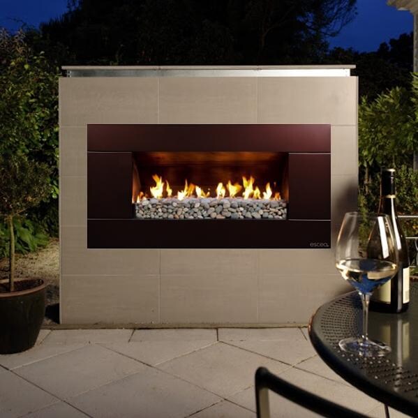 Escea EF5000 - Bronze With River Rock - Lifestyle View thumbnail