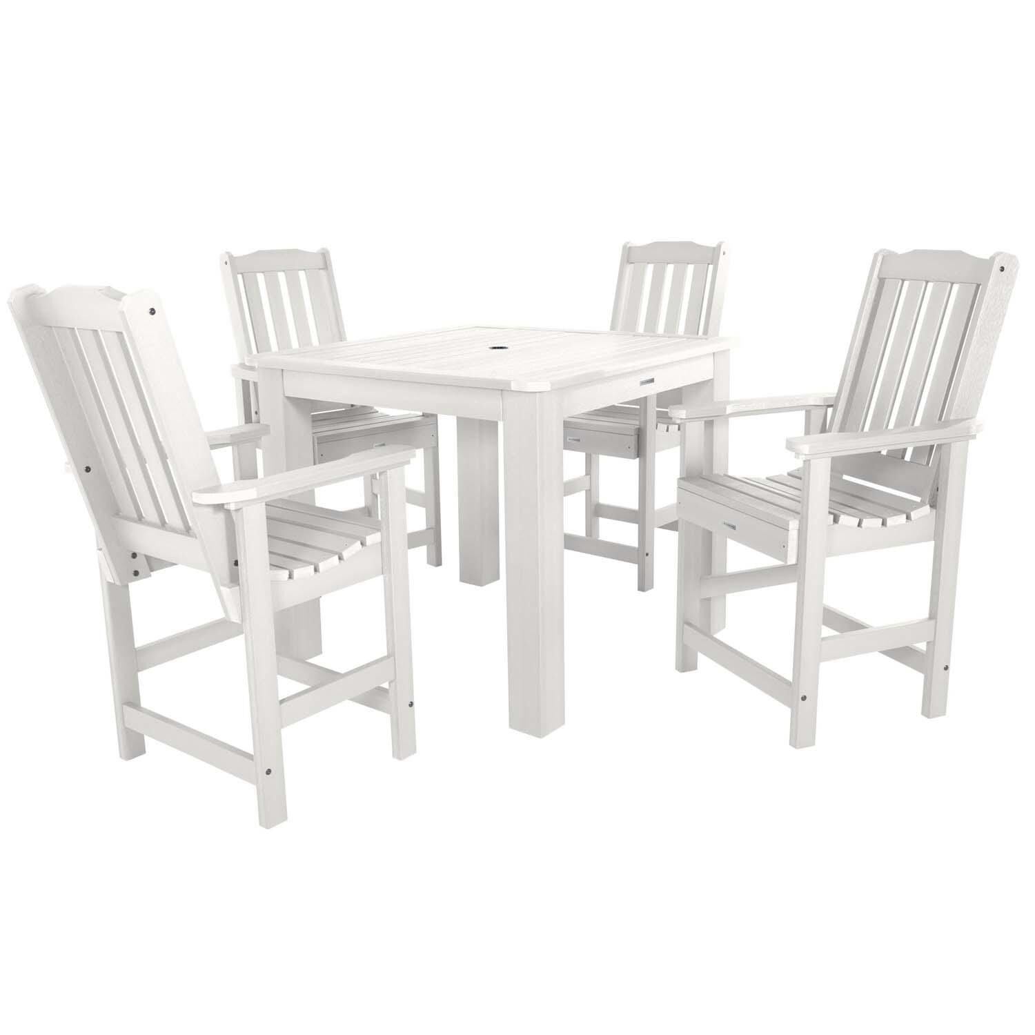 Lakeview Hart Lane 5 Piece Square Counter Height Dining Set - White - White Background thumbnail
