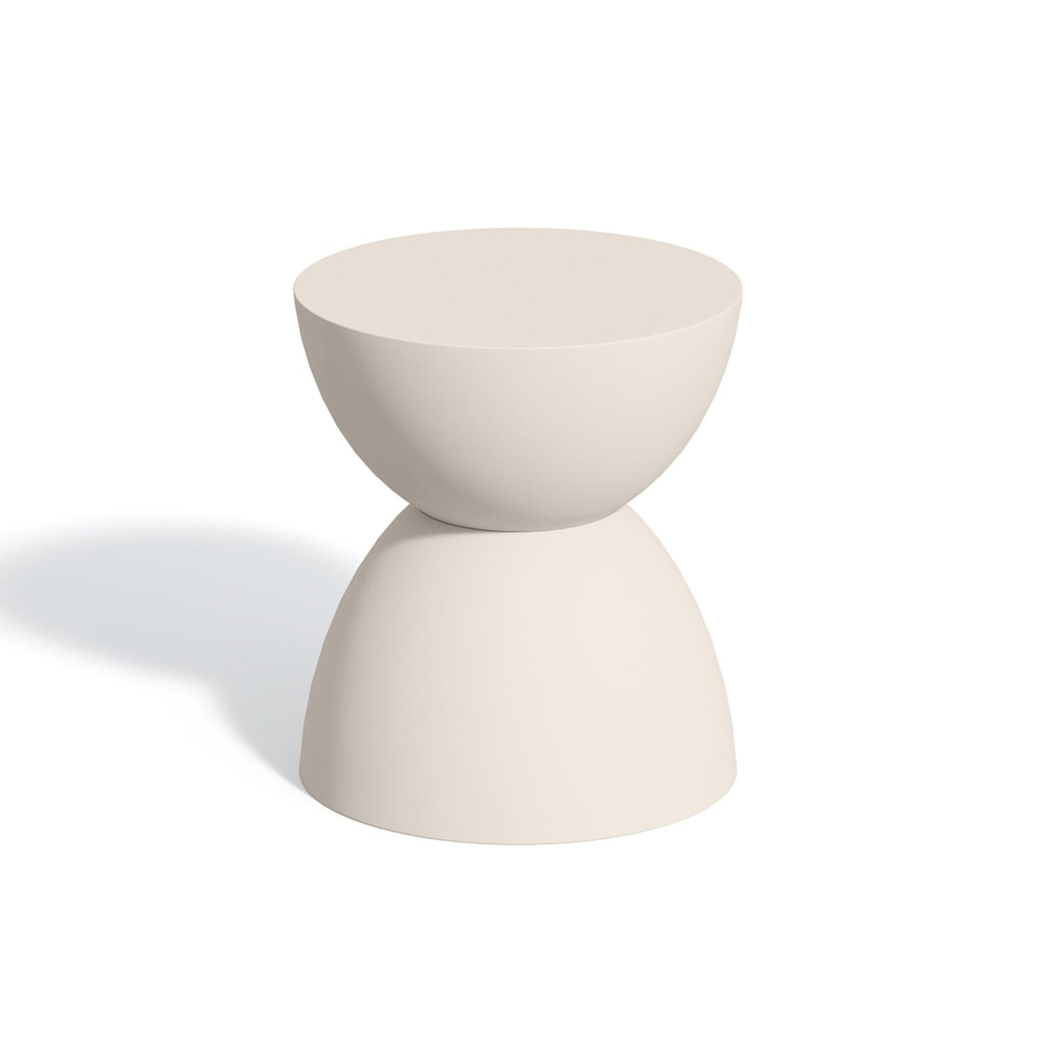 Oxford Garden Palo 15 3/4 Inch Arctic Concrete End Table - Front View thumbnail