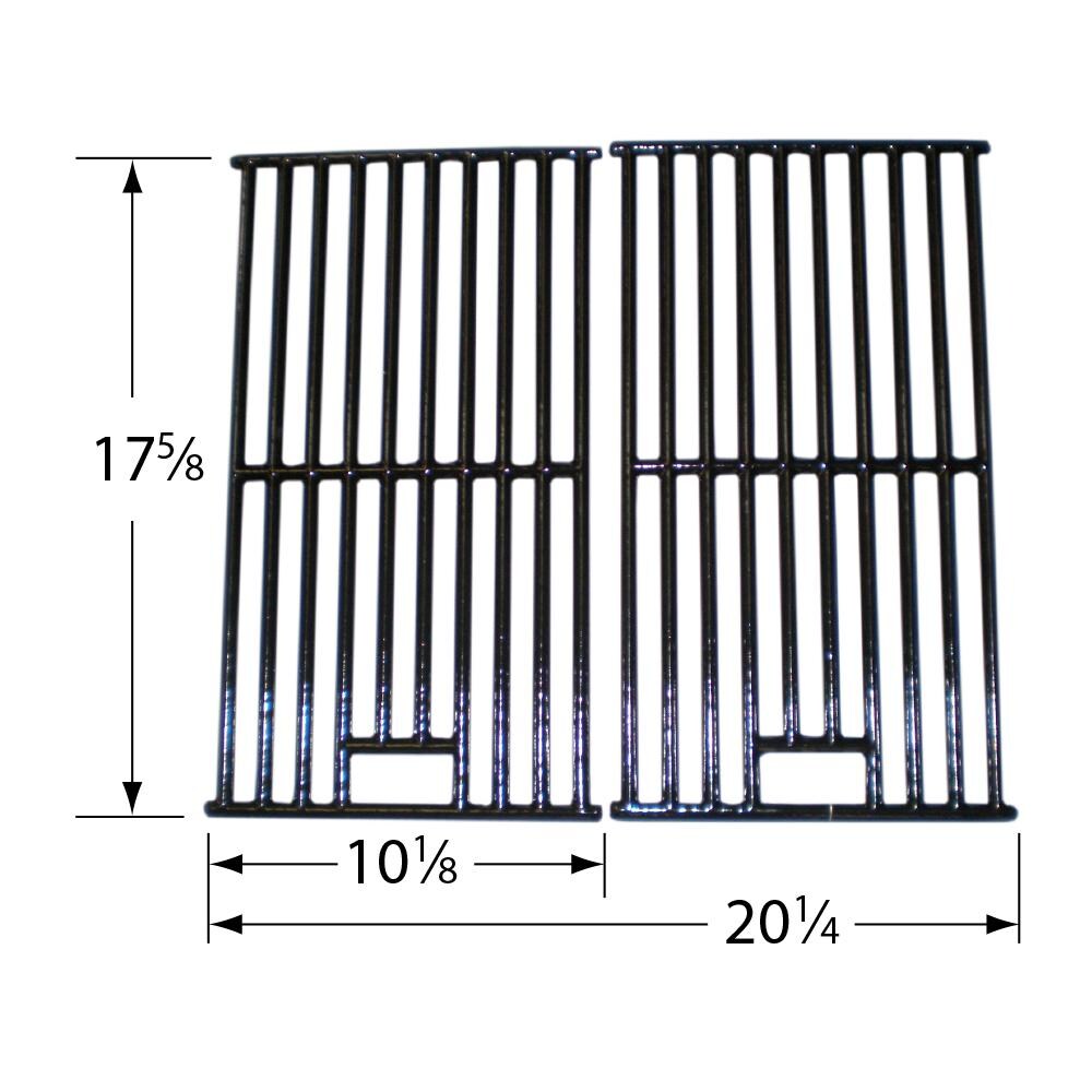 Gloss Cast Iron Rectangle Cooking Grid - 67252 - Dimensions thumbnail