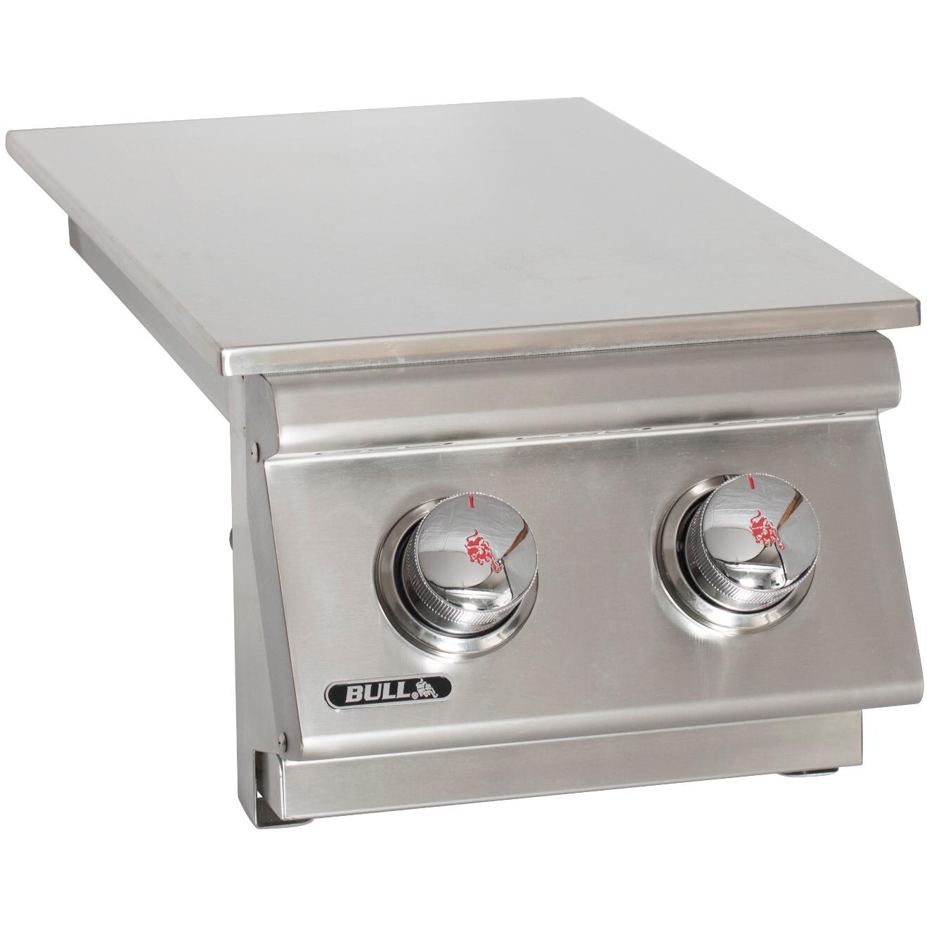 Bull 30009 Built-In Stainless Steel Double Side Burner - Lid Closed thumbnail