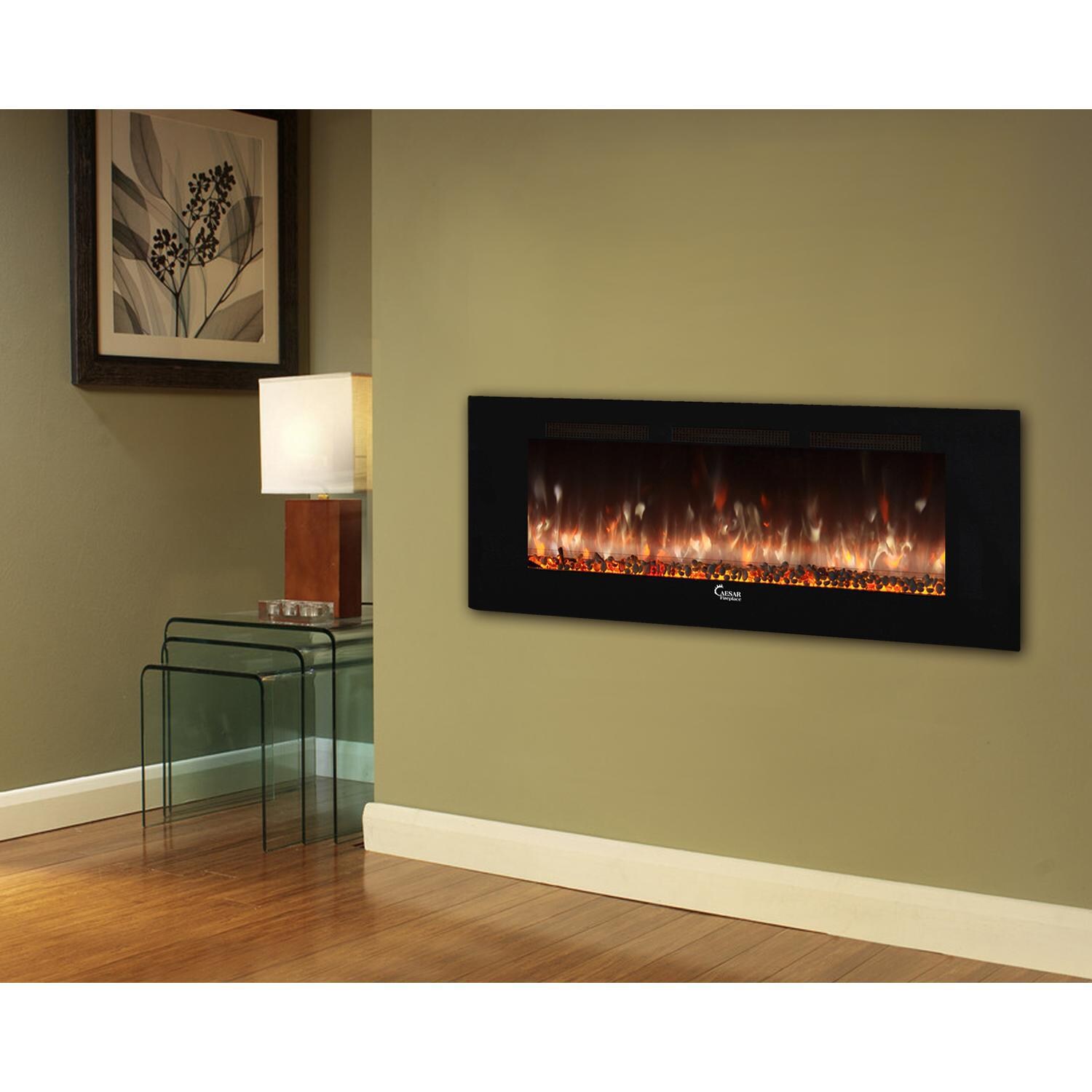 Caesar Fireplace 60-Inch Linear Electric Fireplace - CHFP-60B - Lifestyle thumbnail