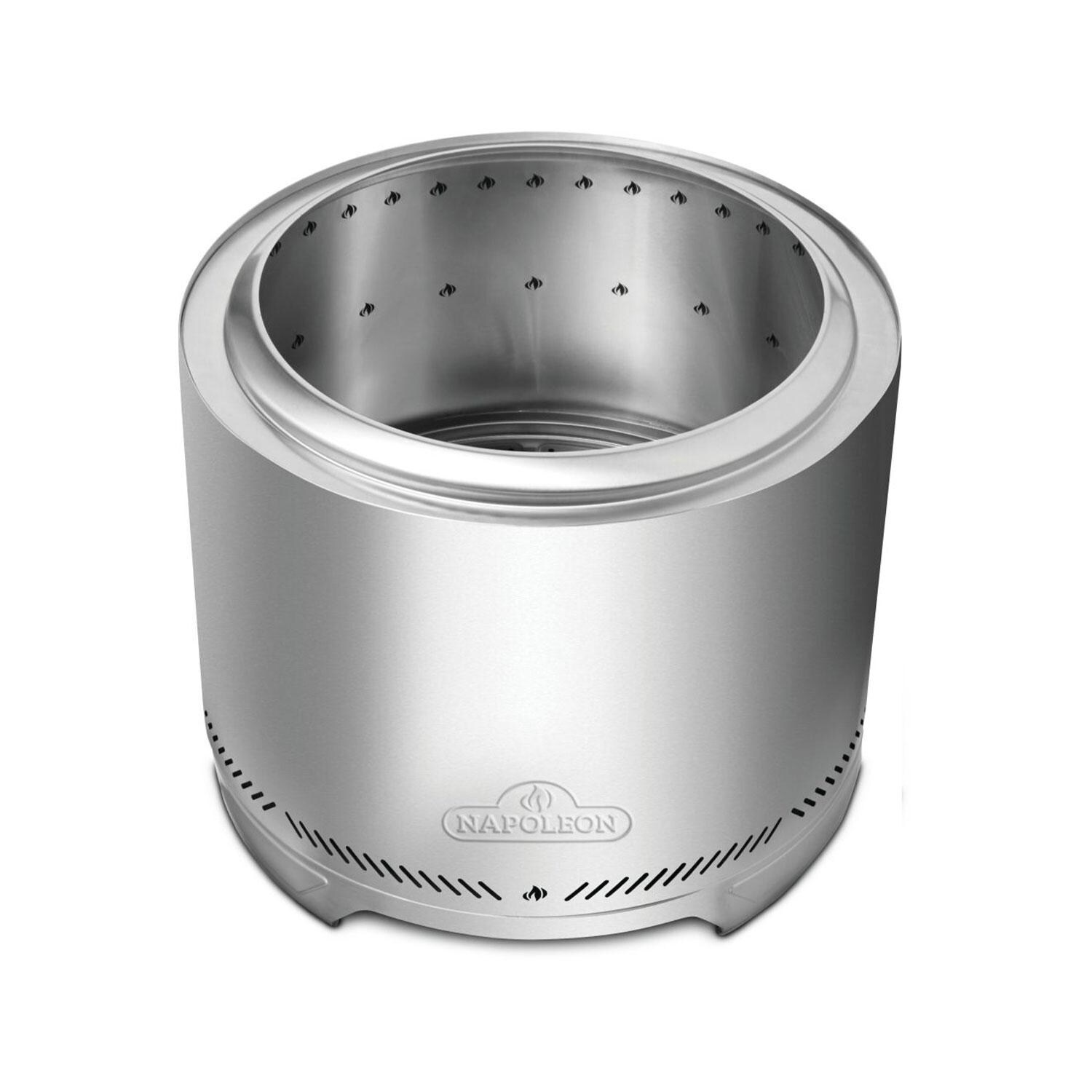 Napoleon NWFPMTI-SS Timberwolf 18-in Smokeless Round Fire Pit in Stainless Steel - Overhead View - White Background thumbnail