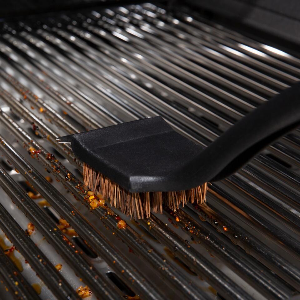 GrillPro Palmyra Grill Brush w/ 17-in Long Handle - 77398 - In Use - Lifestyle thumbnail