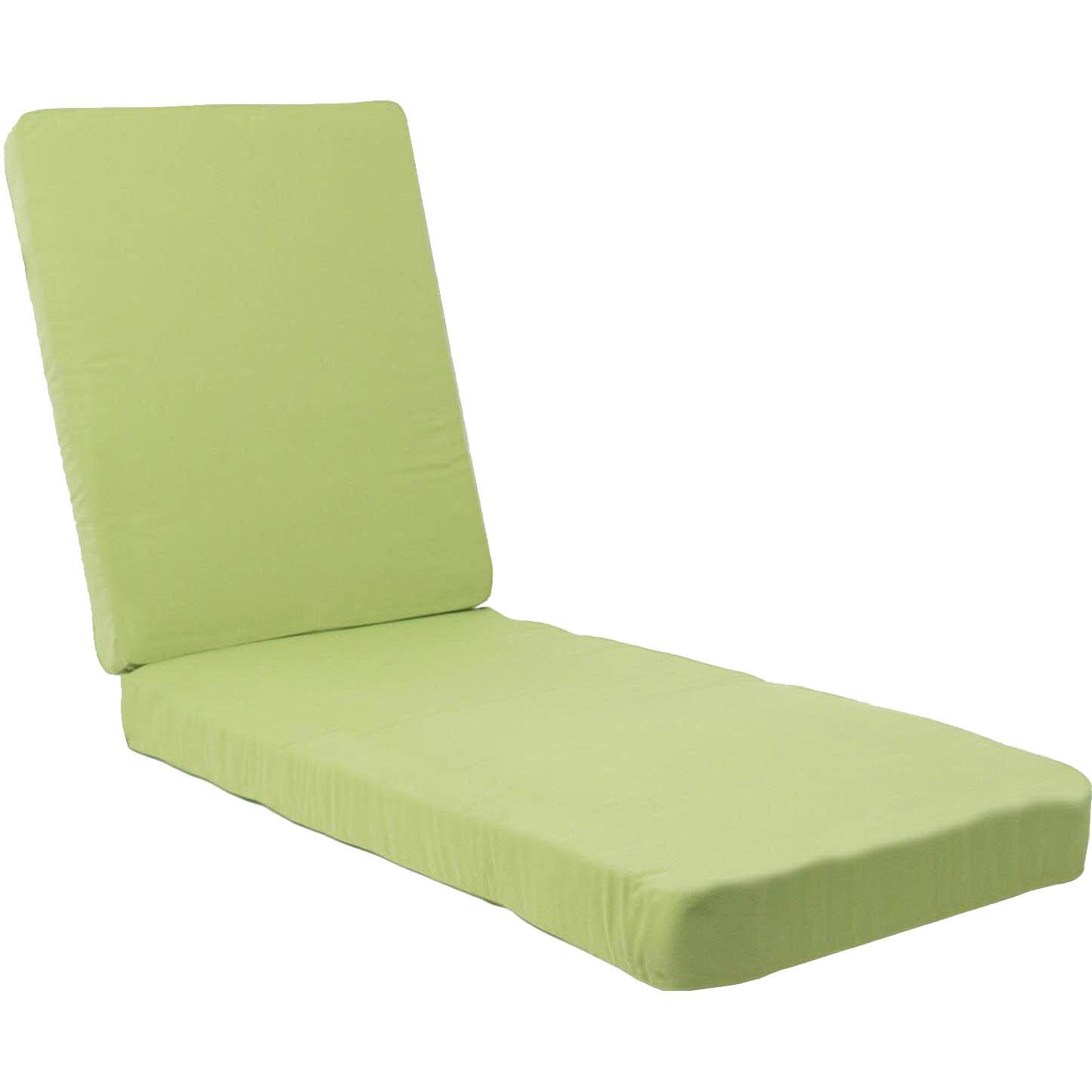 Sunbrella Canvas Ginkgo Long Outdoor Replacement Chaise Lounge Cushion W/ Knife Edge By BBQGuys Signature