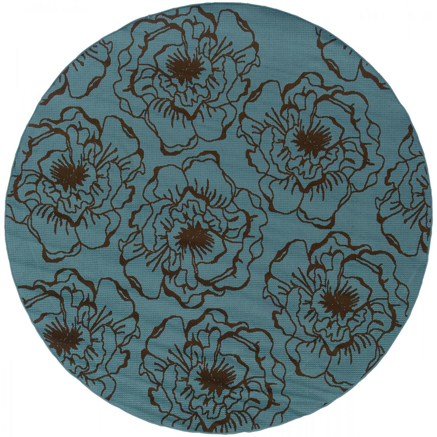 Oriental Weavers Caspian 7.10 Ft. Round Indoor/Outdoor Rug - 3065L thumbnail