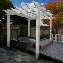 New England Arbors Portland 6.5 X 6.5 Vinyl Pergola image