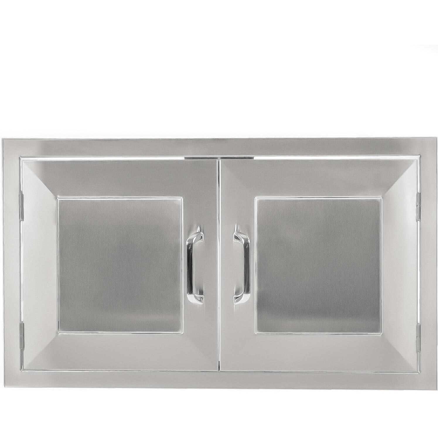 BBQGuys Signature Panel Series 30-Inch Stainless Steel Enclosed Cabinet Storage With Shelf - DISCONTINUED