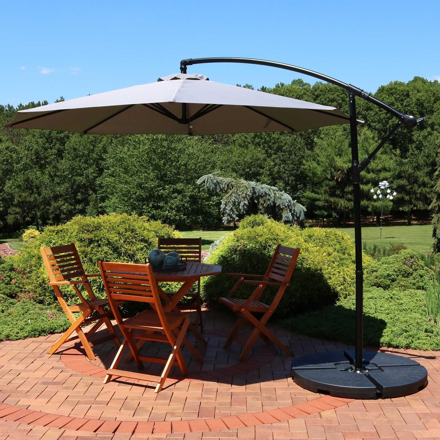 Ultimate Patio 9.5 Ft. Octagonal Patio Cantilever Umbrella W/ Crank - Smoke thumbnail