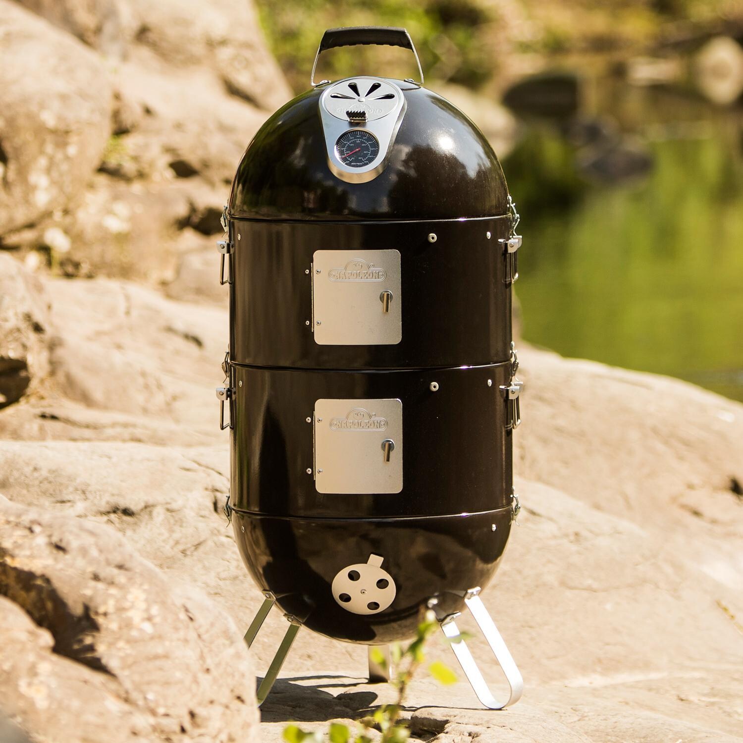 Napoleon Apollo AS200K-2 3-In-1 16-Inch Charcoal Smoker And Grill - Lifestyle View thumbnail