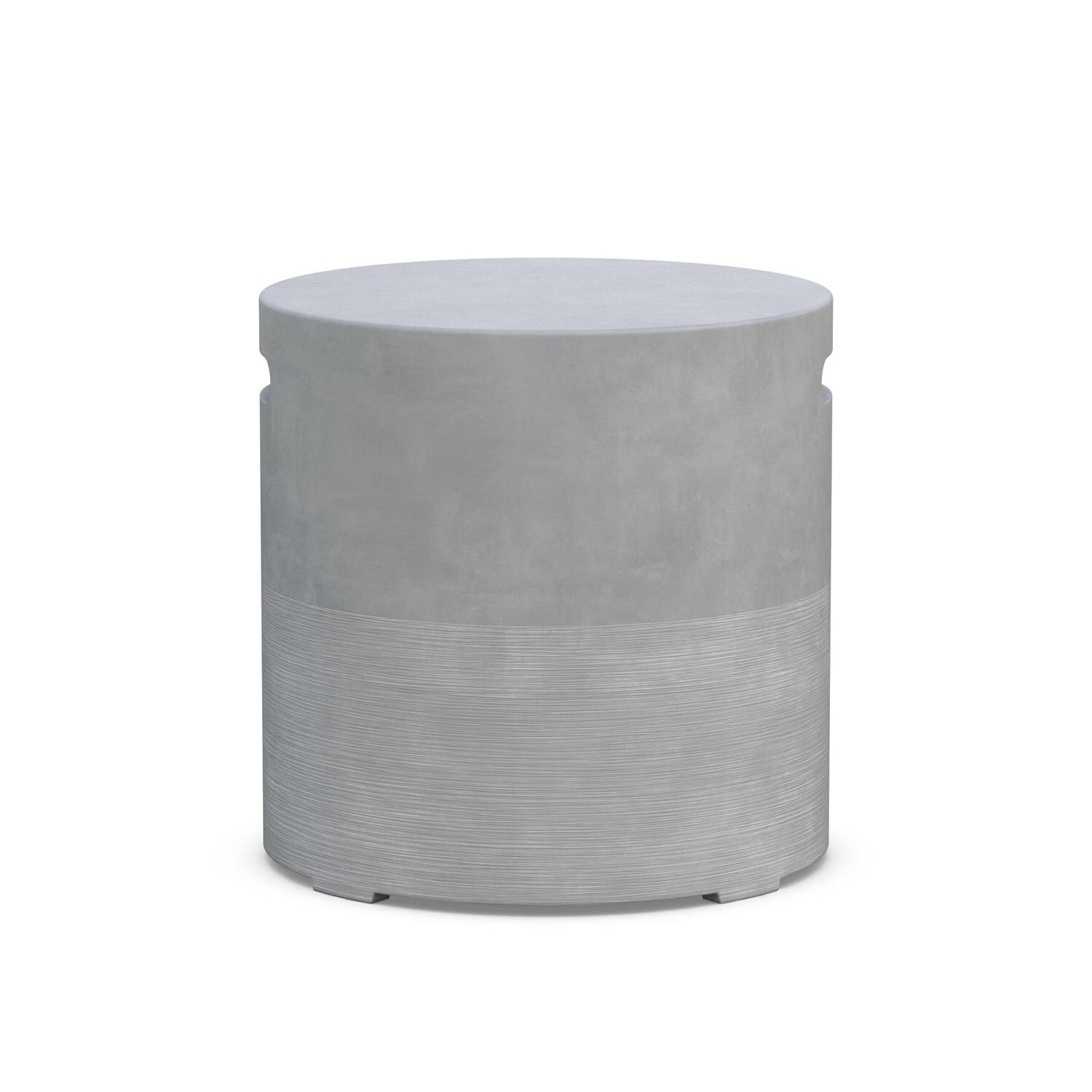Azzurro Living Durban 48 Inch Propane Fire Table W/ Tank Cover in Gray - Tank Cover Side - White Background thumbnail
