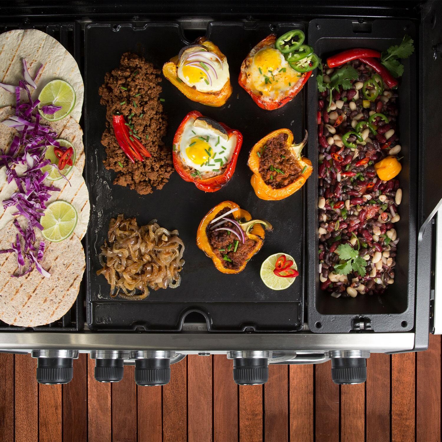 Broil King 69618 Imperial/Regal Cast Iron Wok - Mixed Veggies - Lifestyle thumbnail