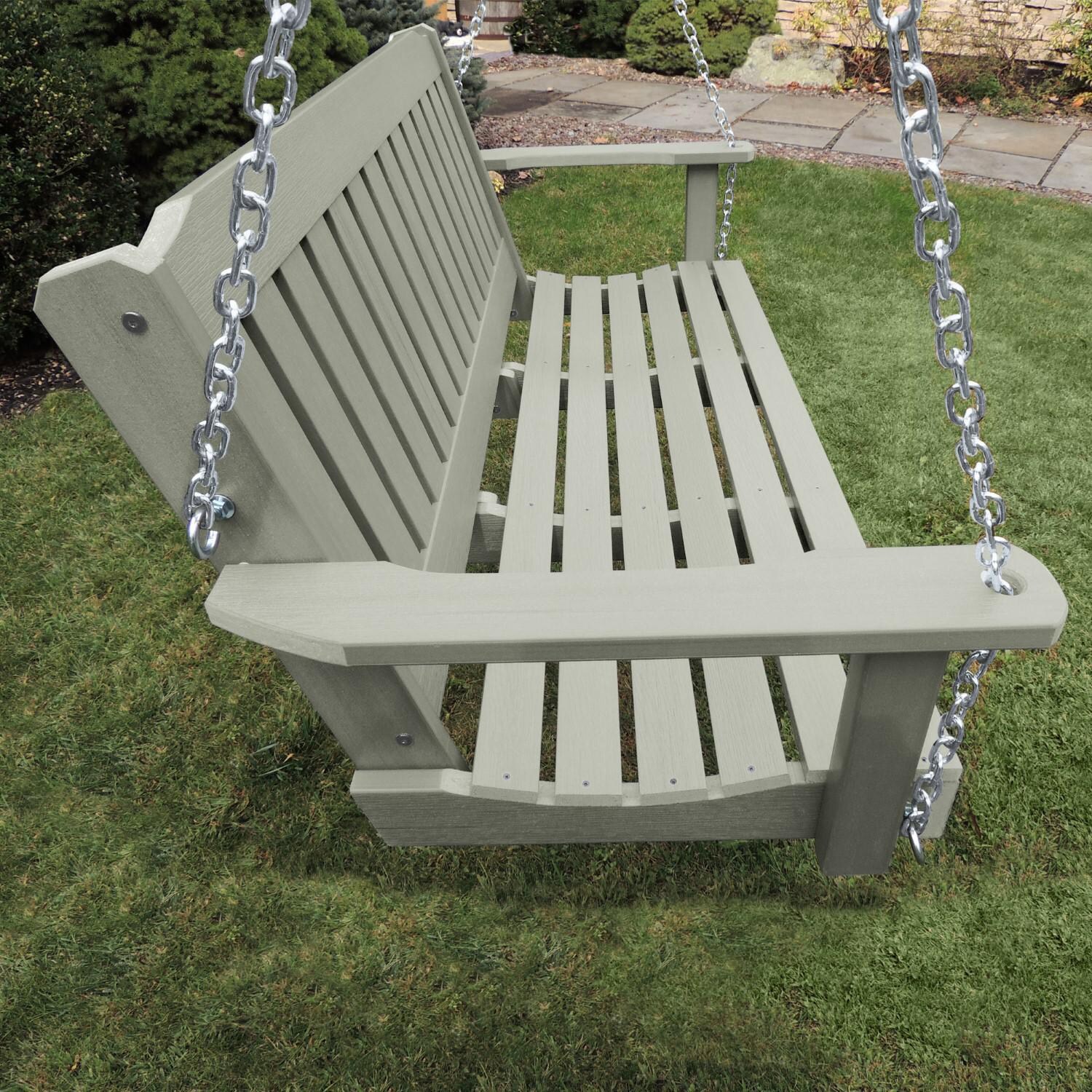 Lakeview Outdoor Deigns Hart Lane 5-Foot Porch Swing - Eucalyptus - Side thumbnail