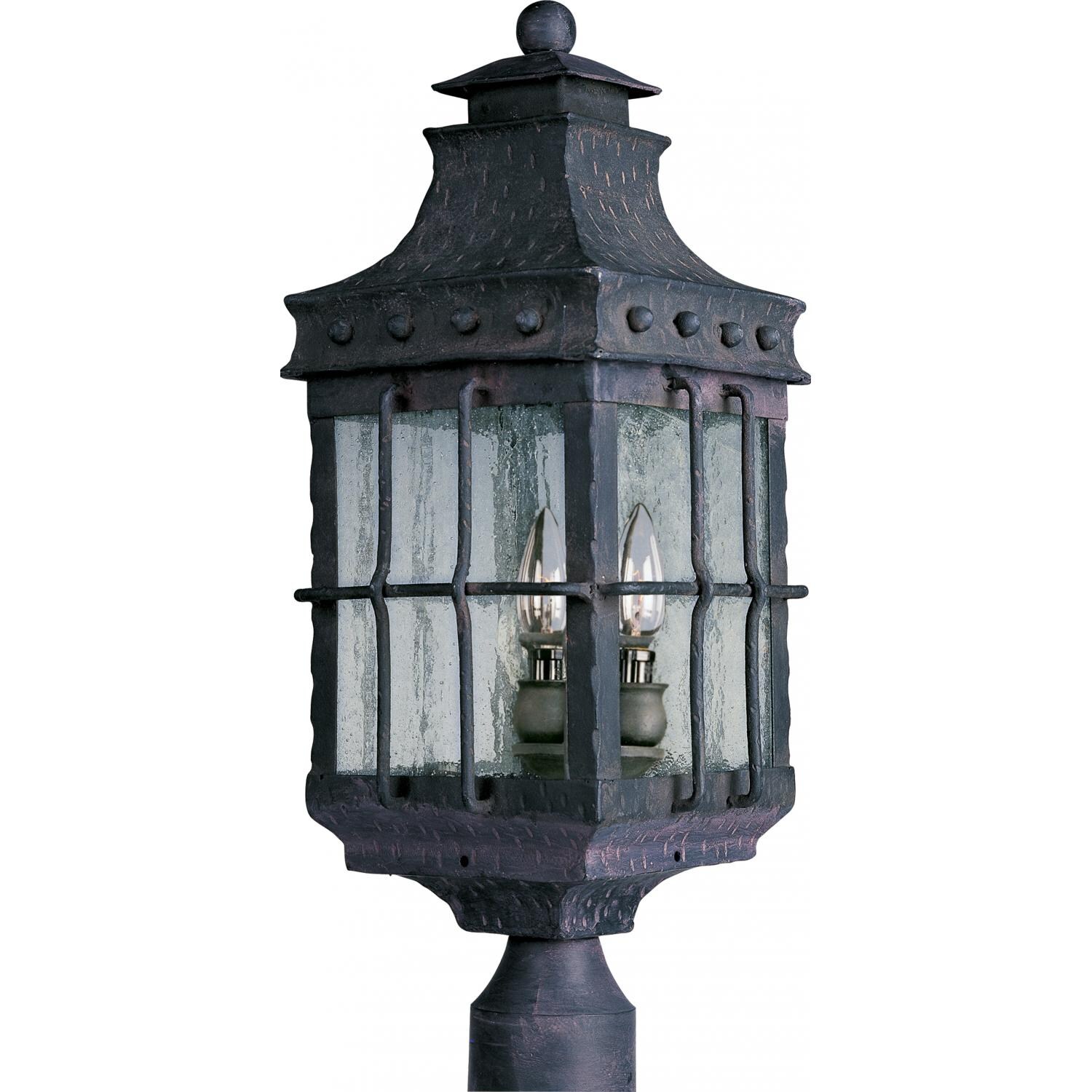 Maxim Nantucket 30080CDCF 60W 22-Inch Three Light Post Light - Country Forge thumbnail