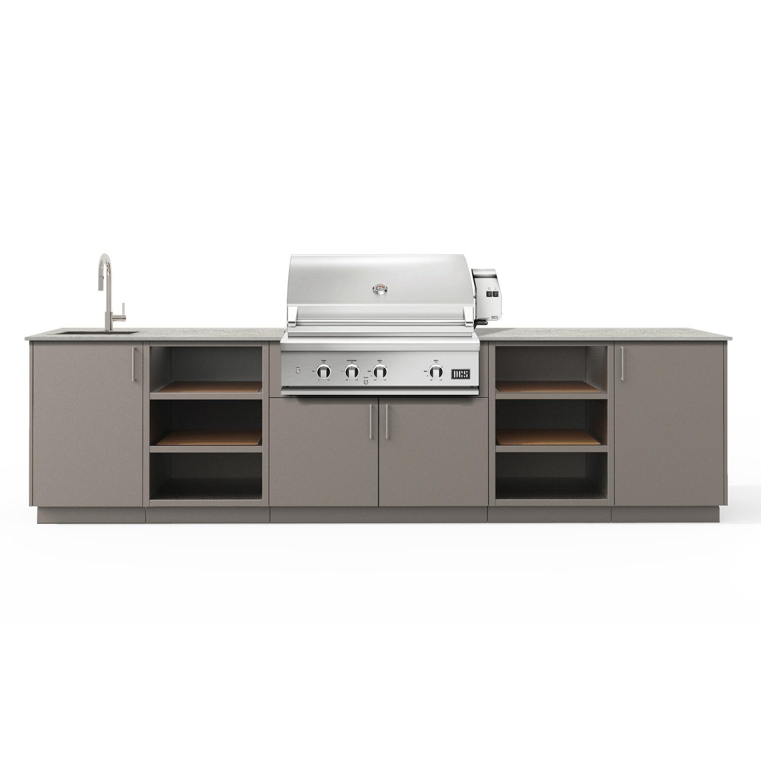 Urban Bonfire B-Twilight-36-DCS-Keon-Clay Twilight 36 Outdoor Kitchen w/ DCS Natural Gas Grill, Keon Countertop & Clay Finish thumbnail