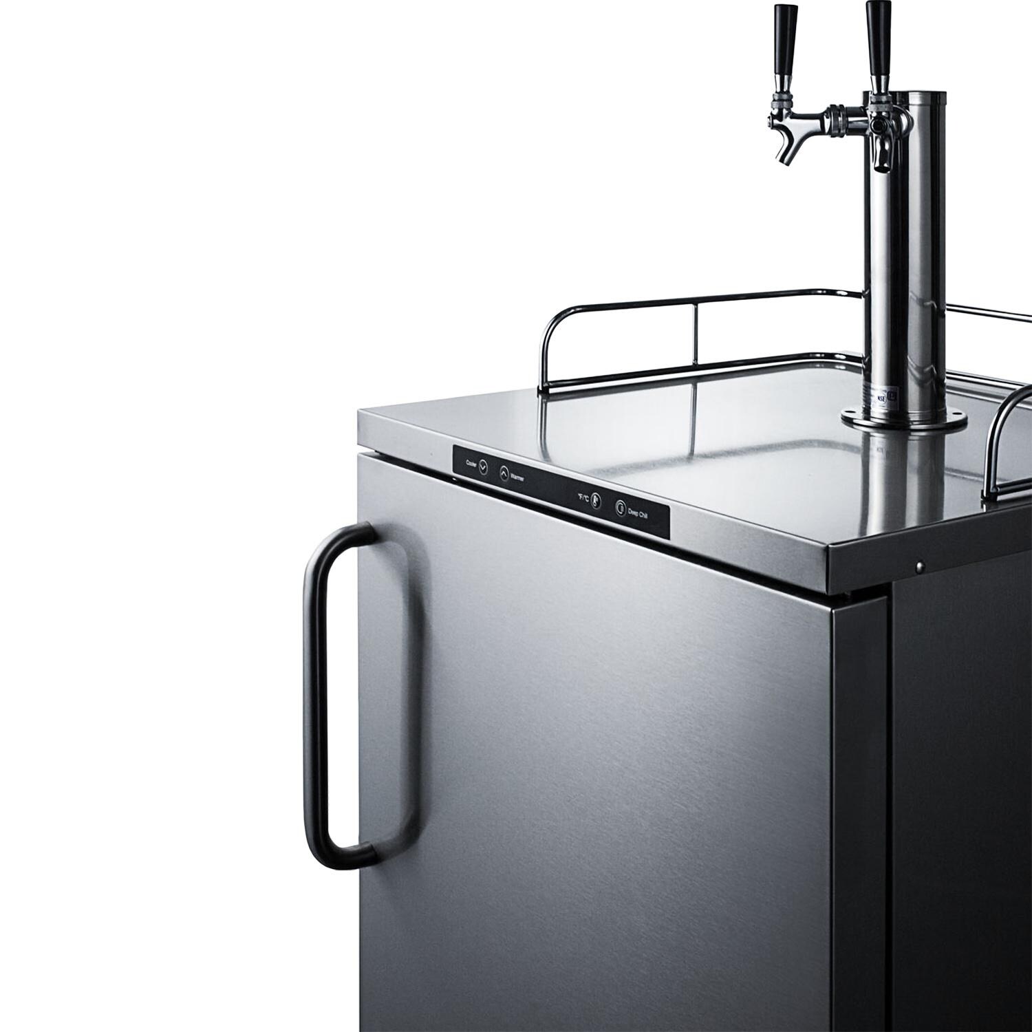 Summit Commercial 24-Inch 5.6 Cu. Ft. Outdoor Rated Double Tap Beer Dispenser / Kegerator - Beer Tap Detail thumbnail
