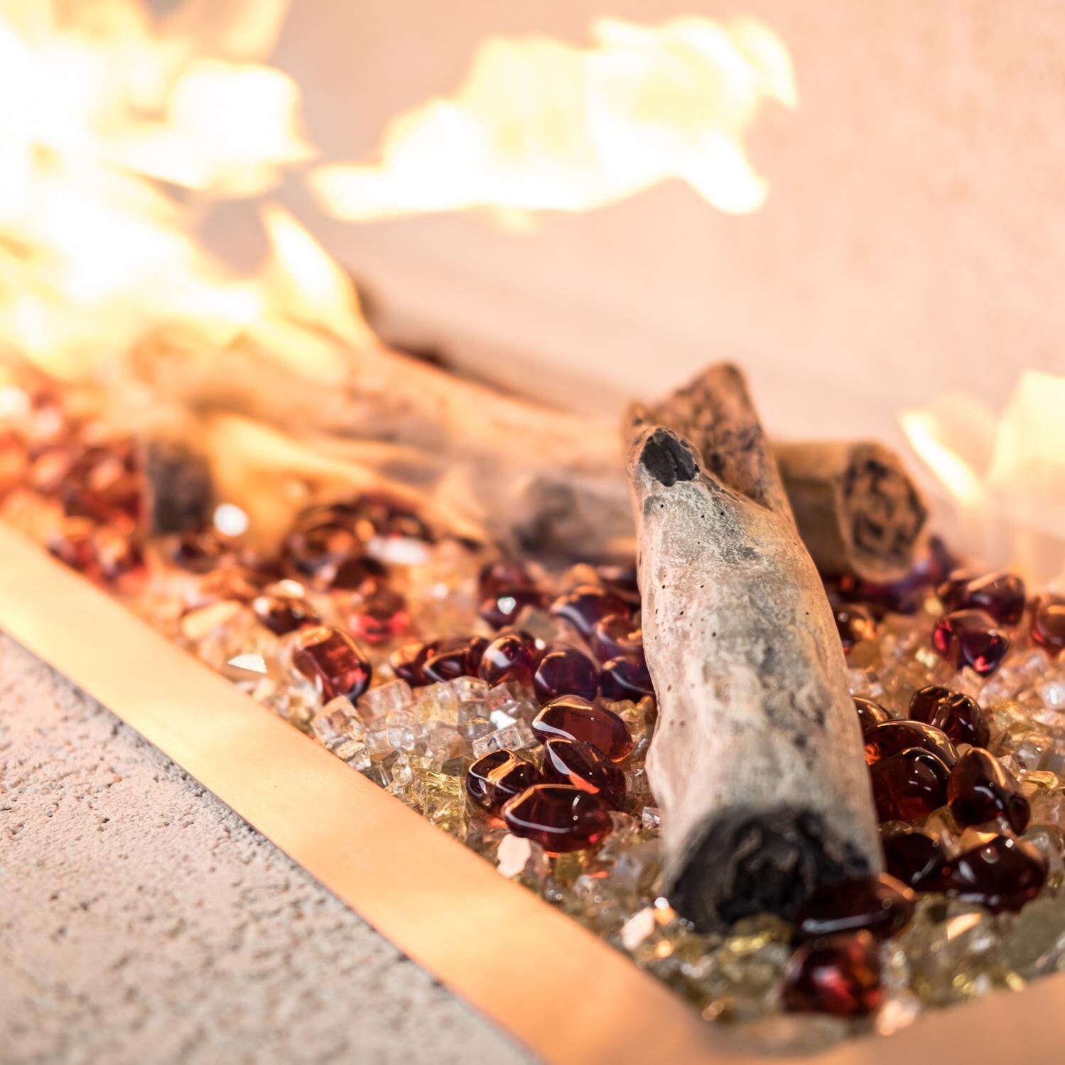  BBQGuys Signature Series Rectangular Drop-In Pan W/ H-Burner - Shown W/ Fire Pit Media Decor (Sold Separately) thumbnail