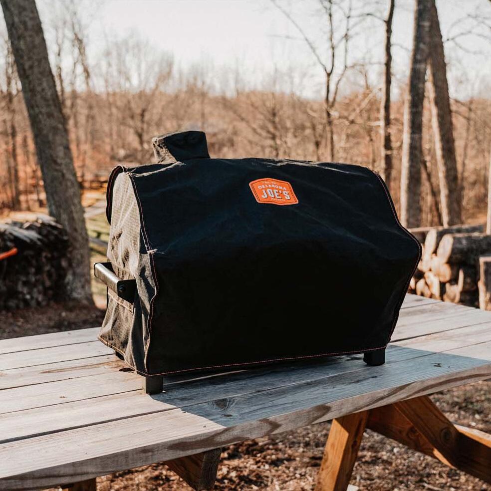Oklahoma Joe's 7388393P06 Rambler Portable Grill Cover - On Table - Lifestyle thumbnail