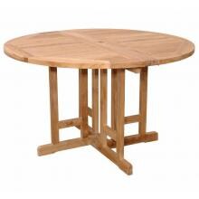 Anderson Teak Butterfly 47 X 47 Inch Round Teak Folding Patio Dining Table