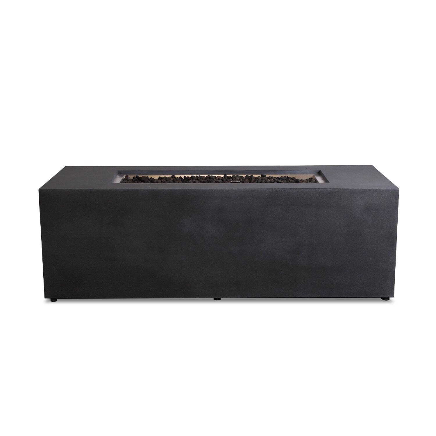 Glenwood 72-in Rectangular Concrete Propane Fire Pit in Graphite by Lakeview Outdoor Designs - Off - White Background thumbnail
