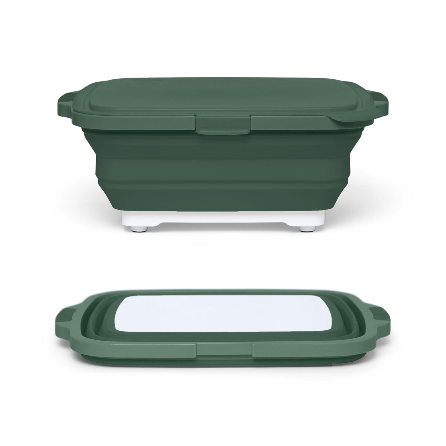 Drip EZ TUBV2-JR-1-GR V2 Jr. BBQ Prep Tub - Forest Green - Display - White Background thumbnail