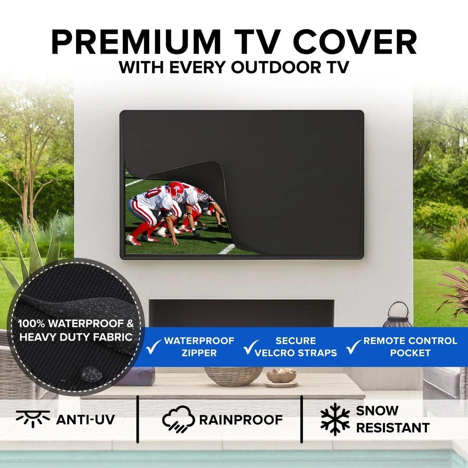 Titan L300-QNED-075 L300 Series 75-in Full Sun w/ Premium TV Cover & Roku Stick 4K QNED Smart Outdoor TV - Cover - Detail thumbnail