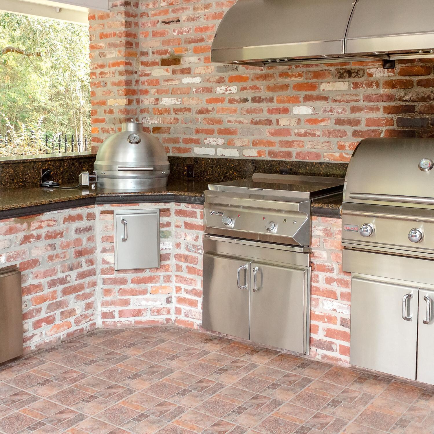 Blaze - BLZ-20-KAMADO - 20-Inch Cast Aluminum Kamado Grill - Installed in Outdoor Kitchen thumbnail