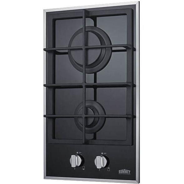 Summit 12-Inch 2-Burner Gas Cooktop - Angle thumbnail