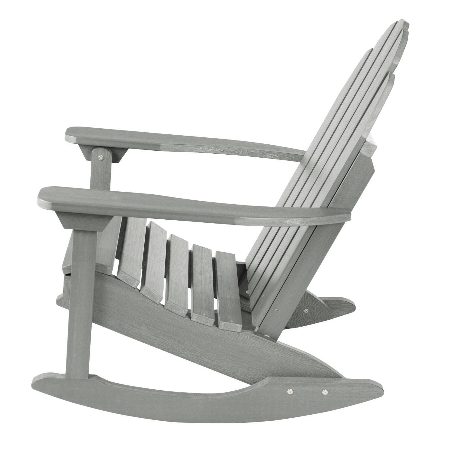 Lakeview The Charmville Adirondack Rocking Chair - Coastal Teak - On White thumbnail