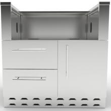 Sunstone 34-Inch Outdoor Kitchen Charcoal Grill Cabinet - SAC34CGDC