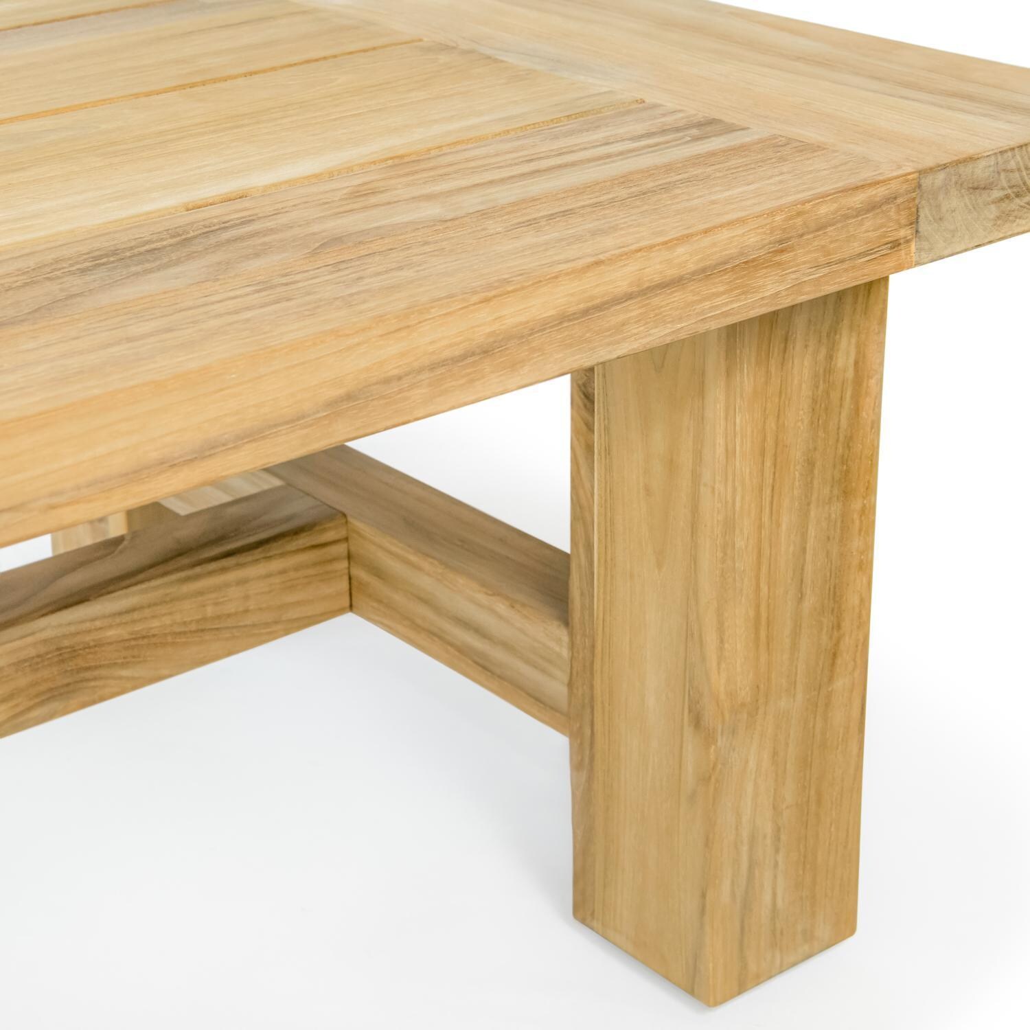 Teak + Table Relax 4 Piece Teak Lounge Set in Natural - Coffee Table - Detail thumbnail