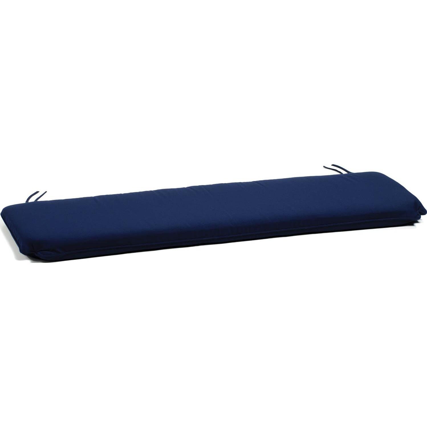 Sunbrella Canvas Navy 48Inch Bench Cushion W/ Knife Edge By Oxford
