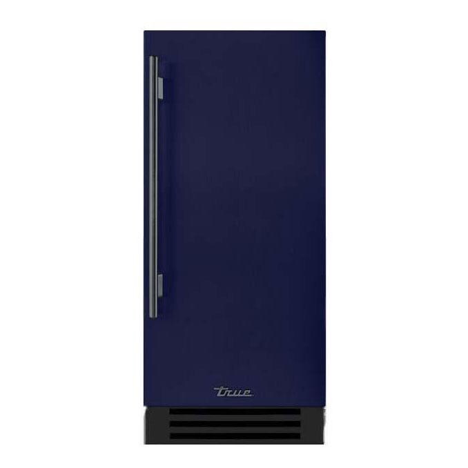 True 15 Inch 85 Lb. Right Hinge Outdoor Ice Maker - Cobalt w/ Pewter Handle - TUI-15-R-OP-D~DSK-078-H05