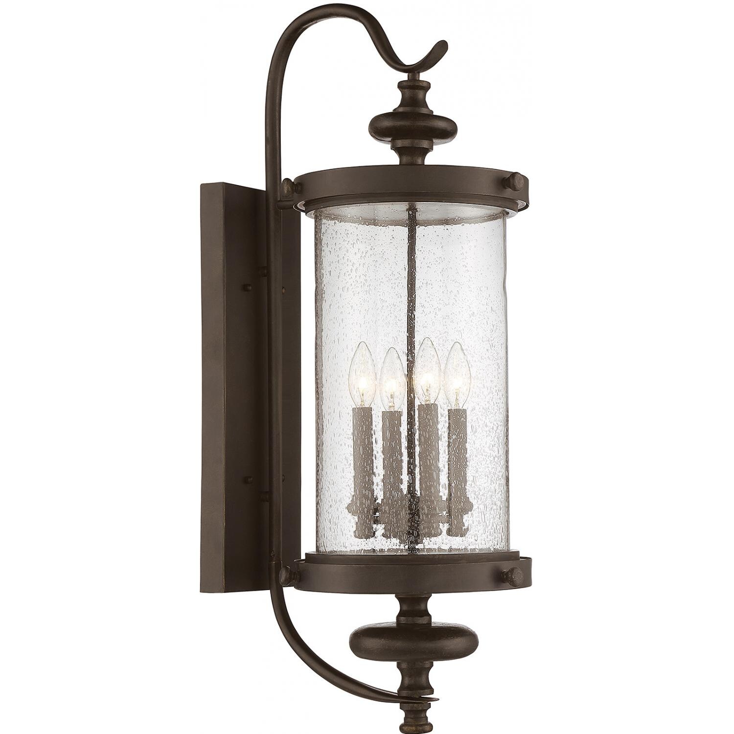 Savoy House Palmer Four Light 33-Inch Wall Lantern - Walnut Patina - 5-1224-40