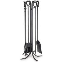 Pilgrim Forged Large Hearth Fireplace Tool Set - Matte Black