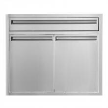 BBQGuys Aspen Series 30-Inch Stainless Steel Double Door & Single Drawer Combo