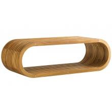 Tres Chic 54 X 20 1/4 Inch Oval Teak Patio Coffee Table By Tommy Bahama image