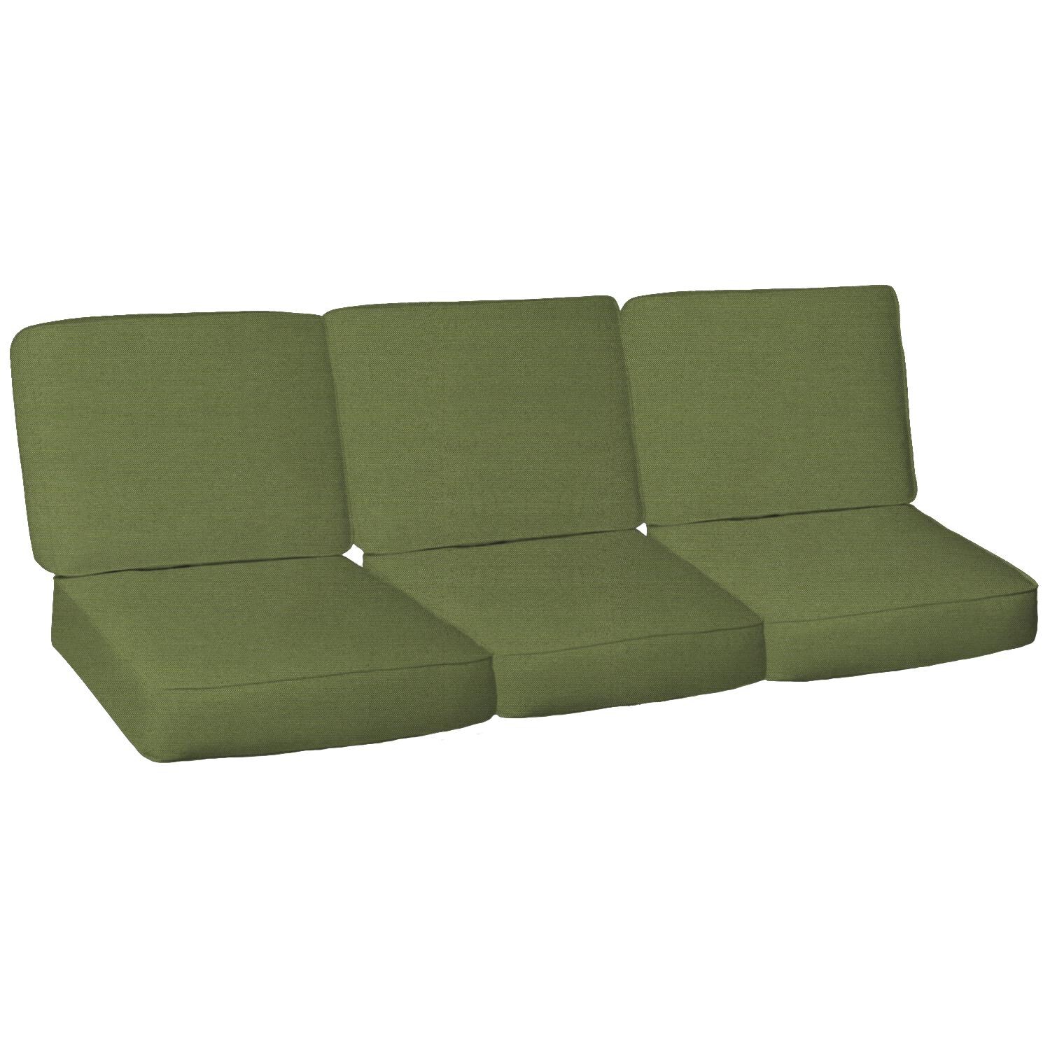 Sunbrella Spectrum Cilantro 6 Piece Medium Outdoor Replacement Sofa Cushion Set W/ Piping By UltimatePatio.com thumbnail