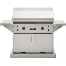 TEC Patio FR 44-Inch Infrared Natural Gas Grill On Stainless Cabinet W/ Red Knobs image