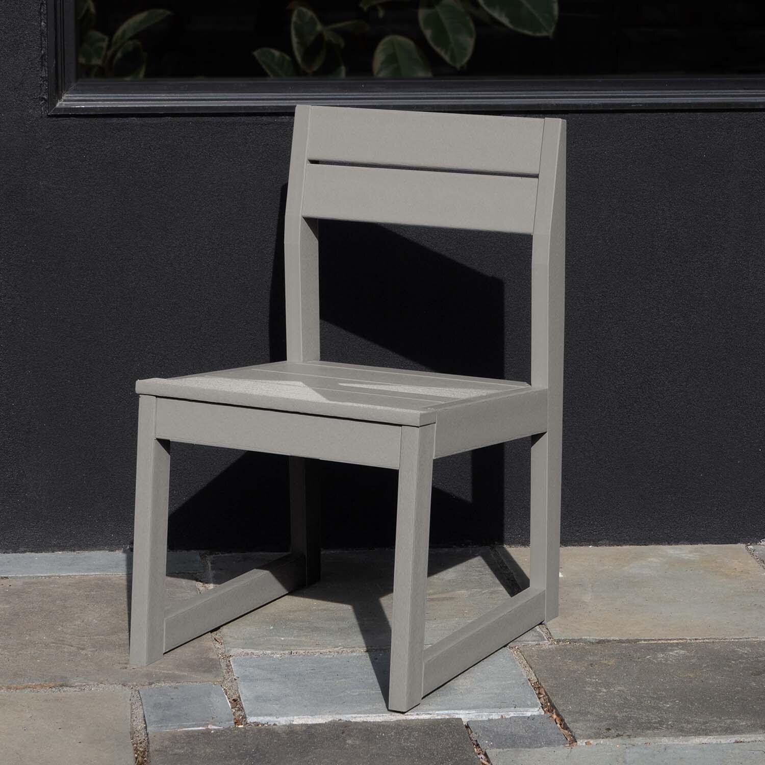 Hazel Cove Recycled Plastic Dining Side Chair in Cove Gray by Lakeview Outdoor Designs - Lifestyle thumbnail