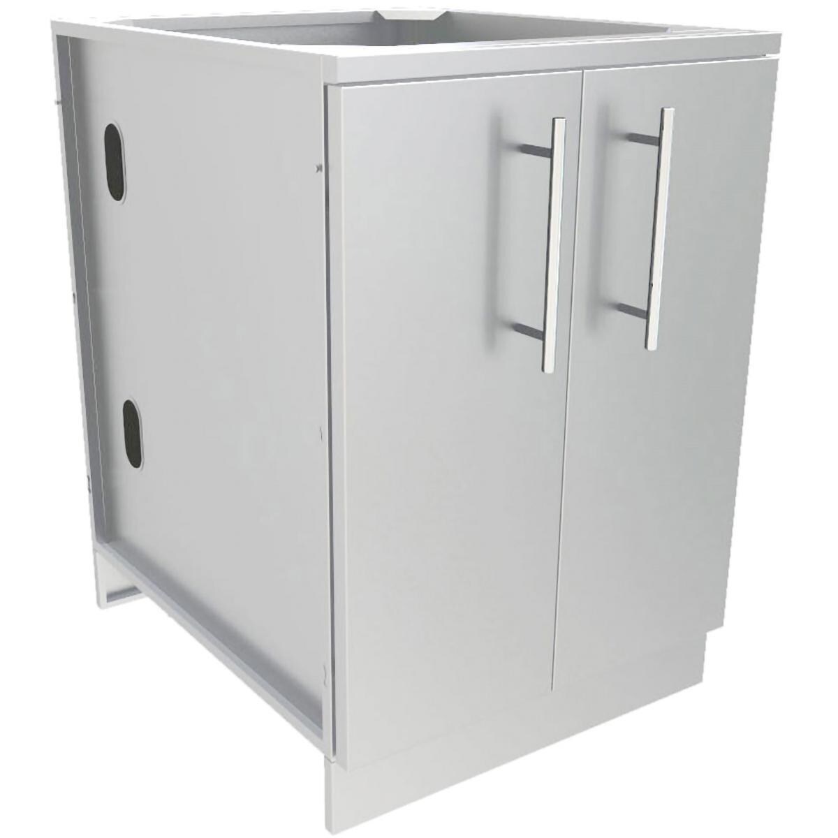 Sunstone SBC24FDD 24-in Outdoor Kitchen Double Door Island Cabinet - White Background thumbnail