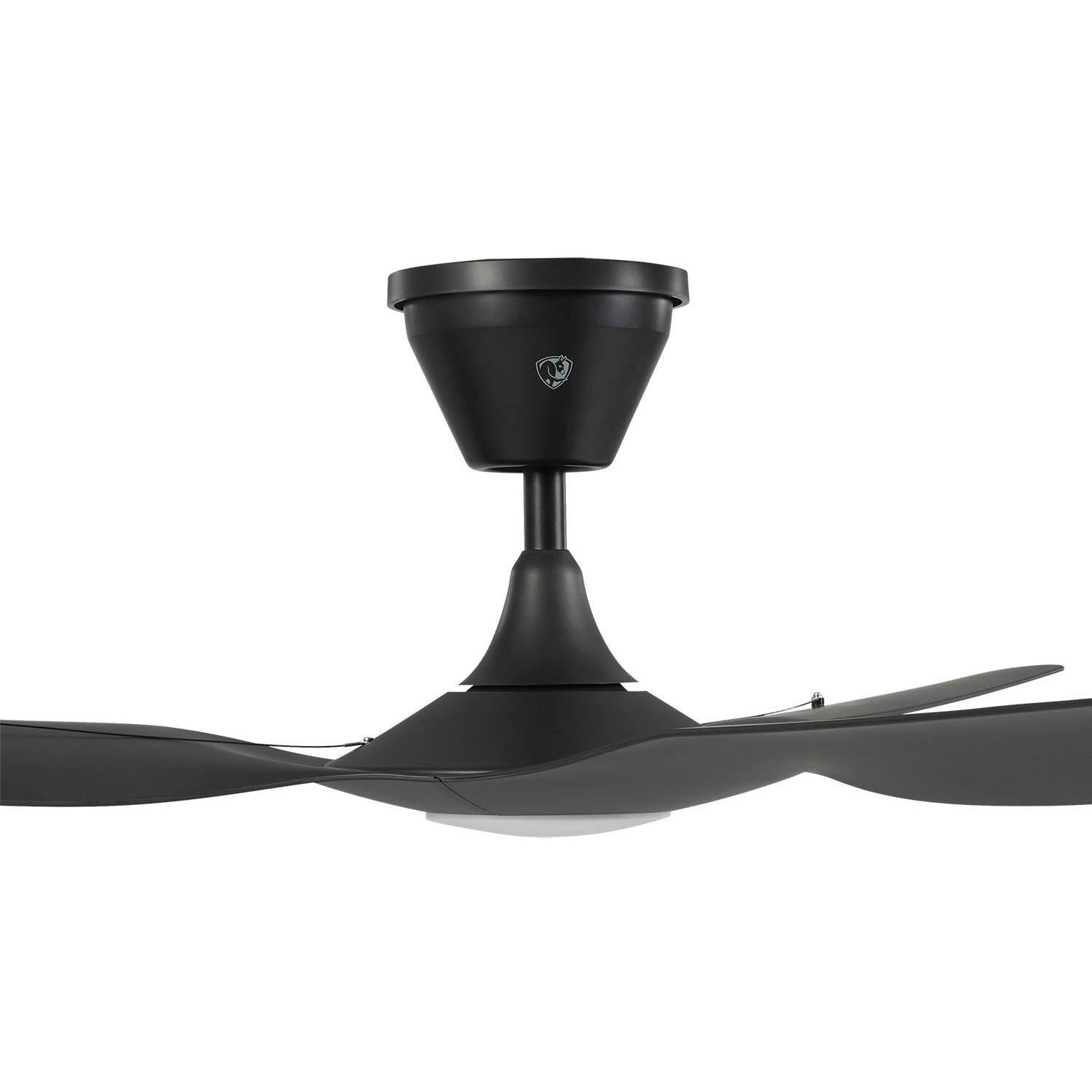 Big Ass Fans MK-HKC1-042506A258F258I05S2 52-Inch Haiku Coastal Marine Grade Ceiling Fan in Black w/ Universal Mount and 5-Inch Extension Tube - Side View - White Background thumbnail