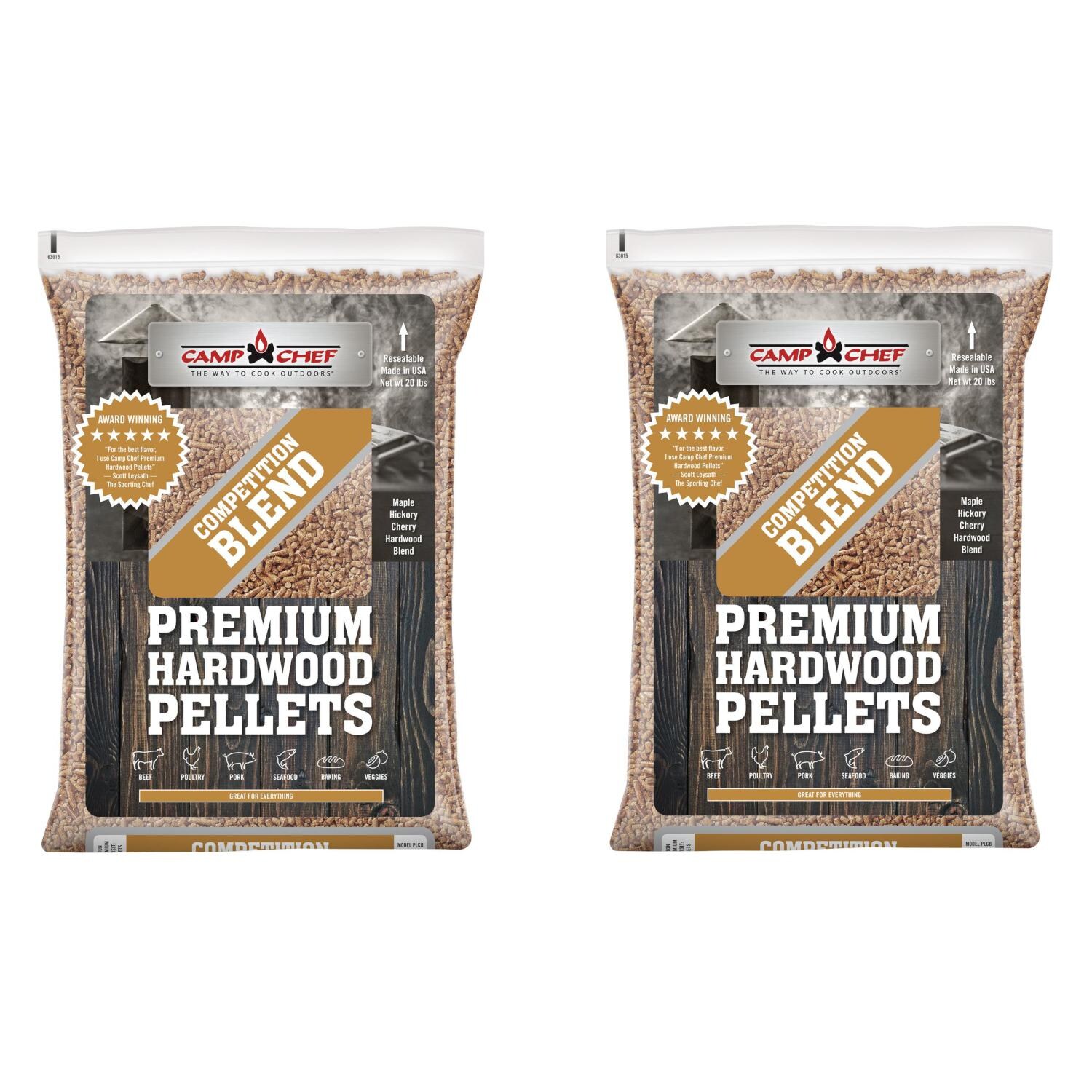 Camp Chef Premium Hardwood BBQ Pellets Bundle Competition Blend BBQGuys