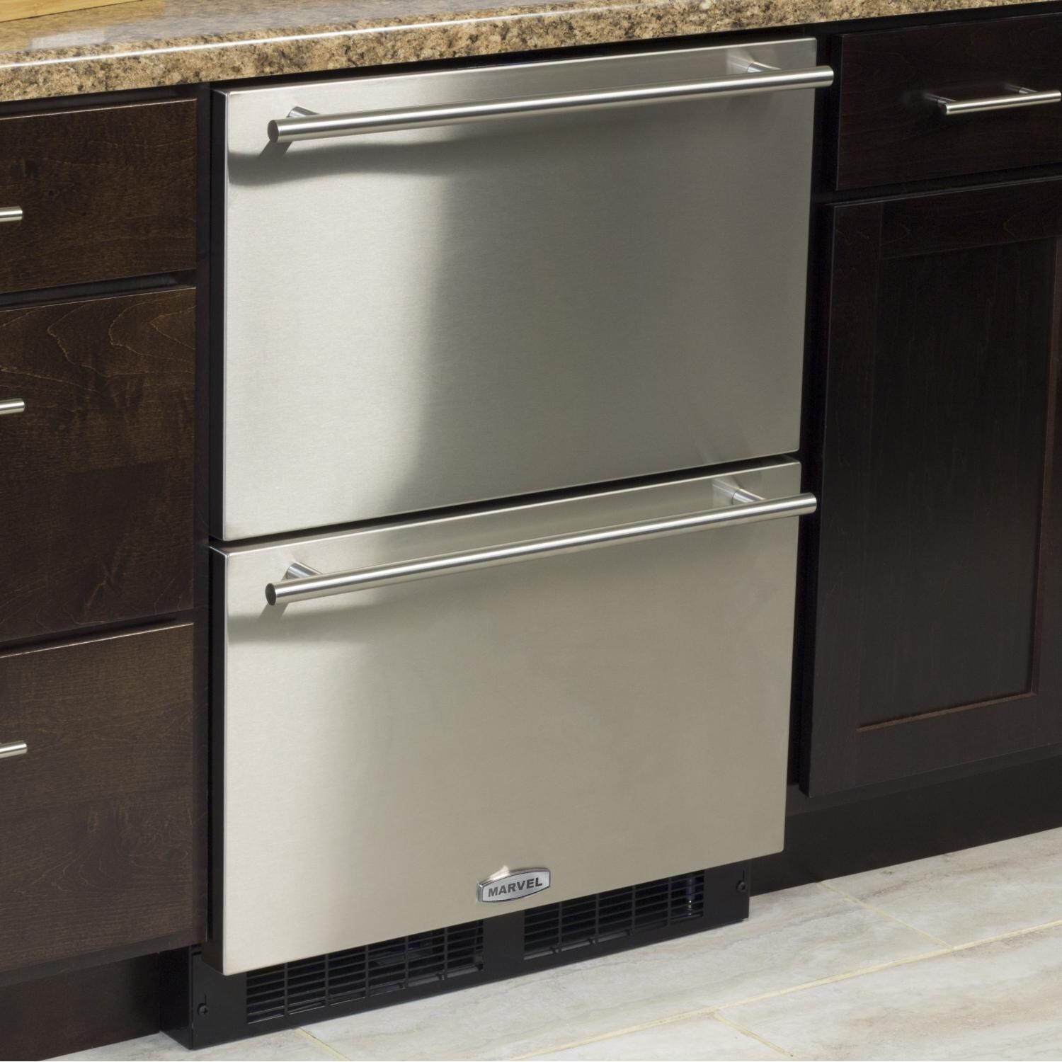 Marvel 24-Inch Built-In Refrigerated Drawers - Stainless Steel - Lifestyle thumbnail