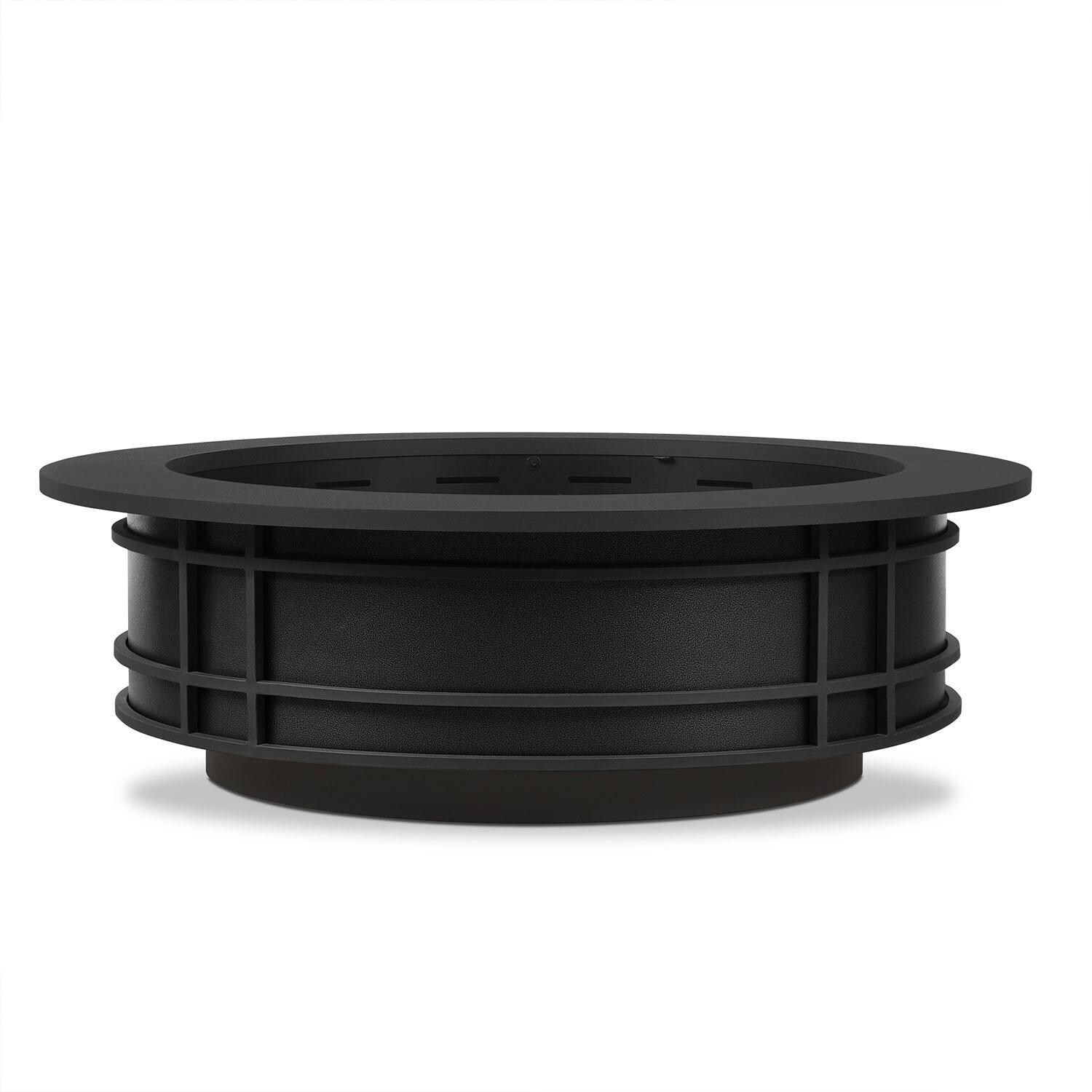 Lakeview Outdoor Designs SC-980-GRY Forestview 40-Inch Round Wood Burning Fire Pit - Gray - Front View Without Screen thumbnail