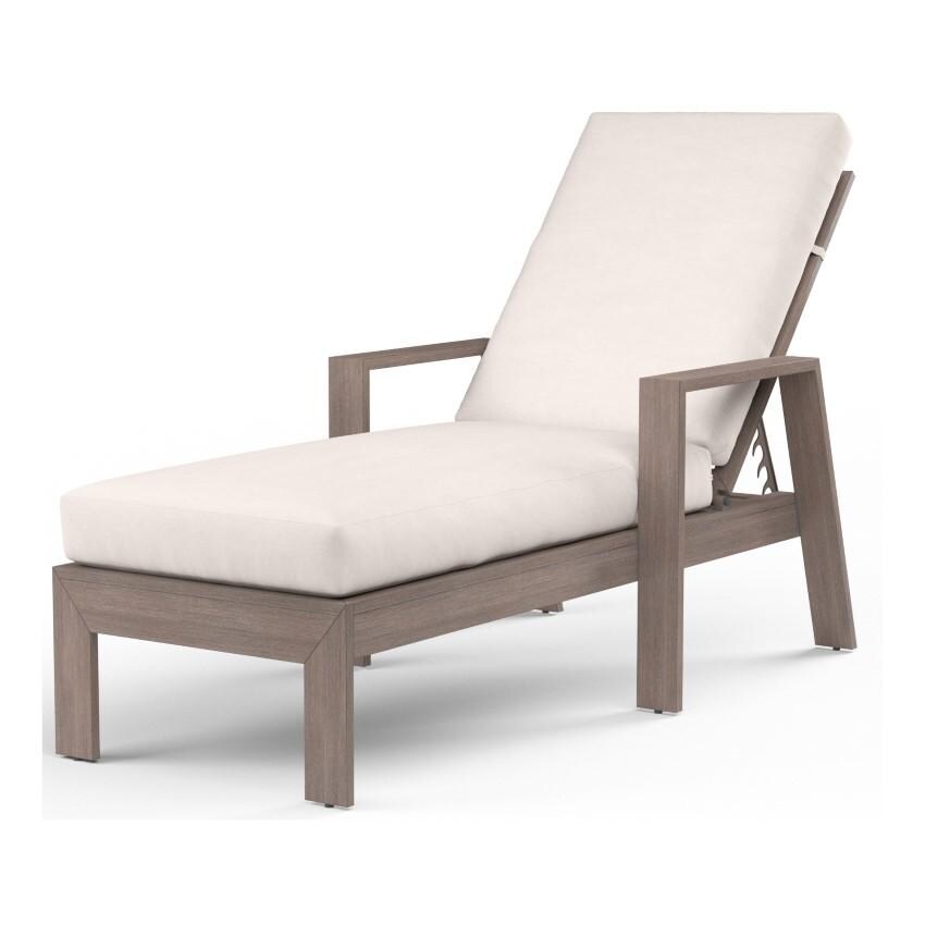 Laguna Aluminum Chaise Lounge in Driftwood/Canvas Natural by Sunset West