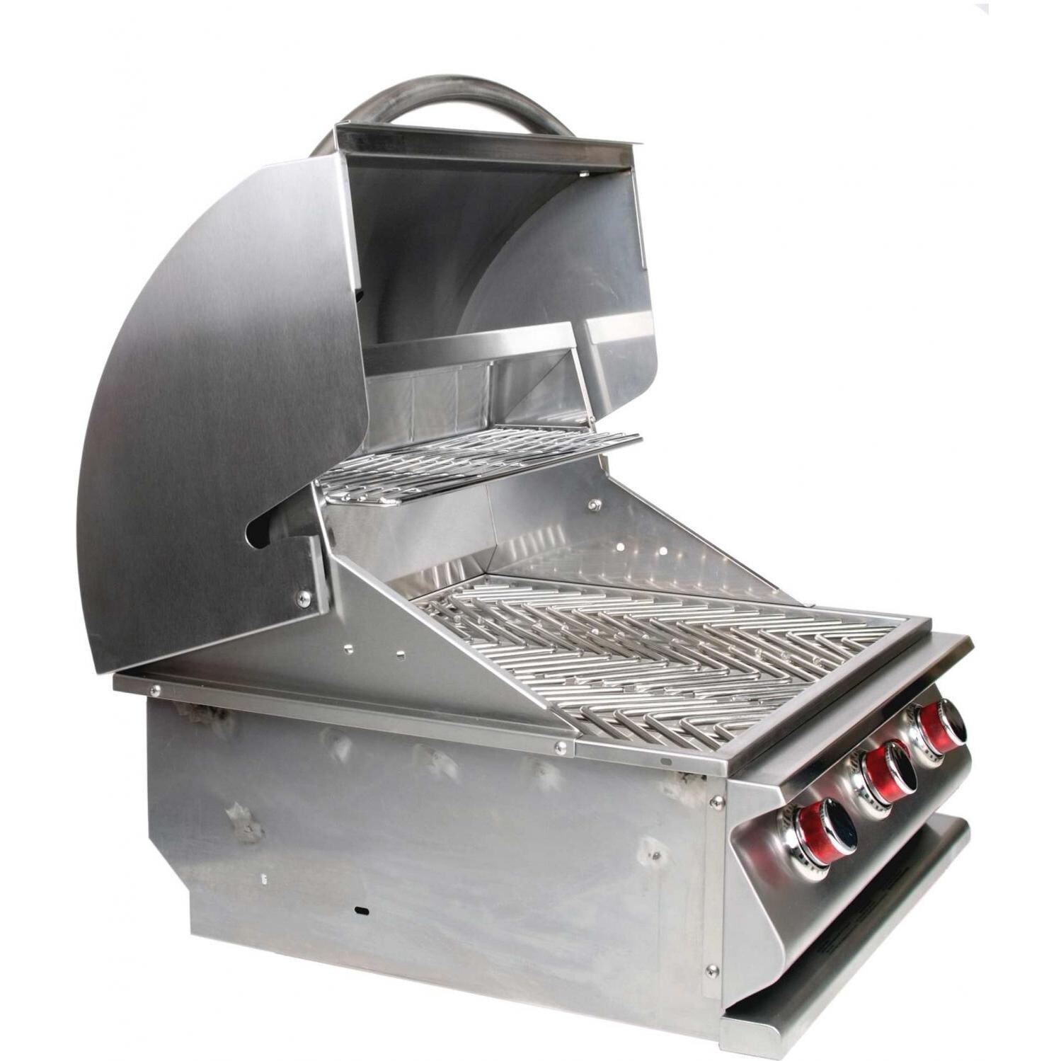 Cal Flame G3 3 Burner Built-In Natural Gas Grill - Side Closed View thumbnail